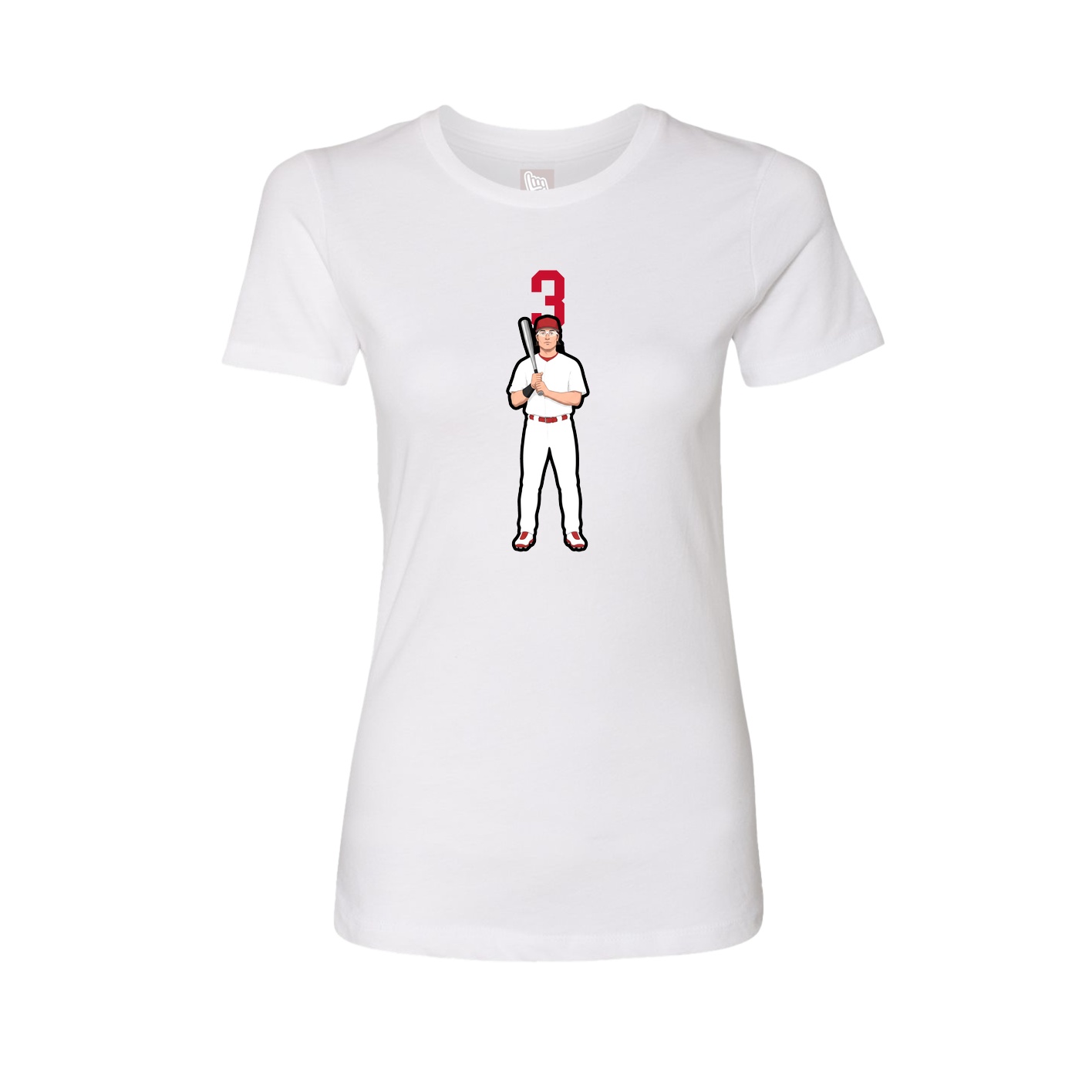 Womens Tee — Number Top in White