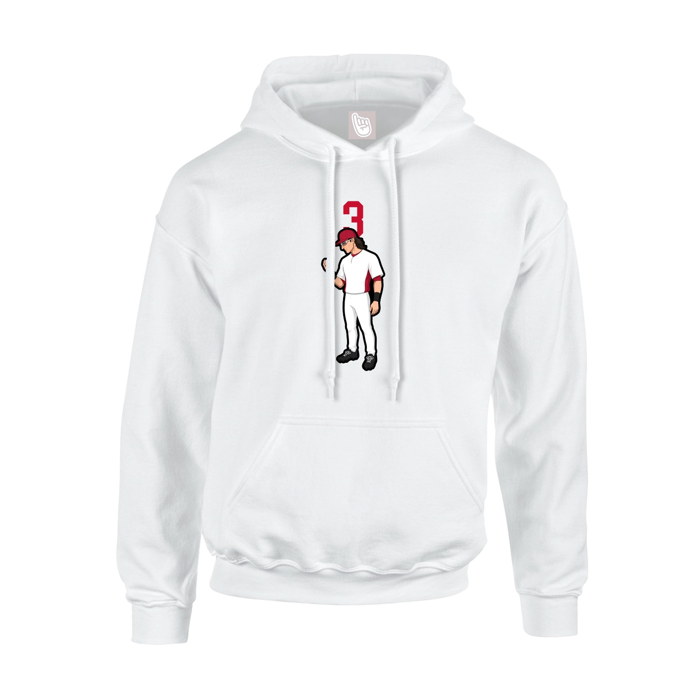Hoodie — Number Top in White