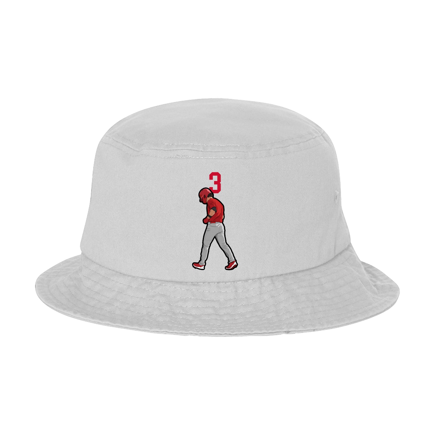Bucket Cap — Number Top in White