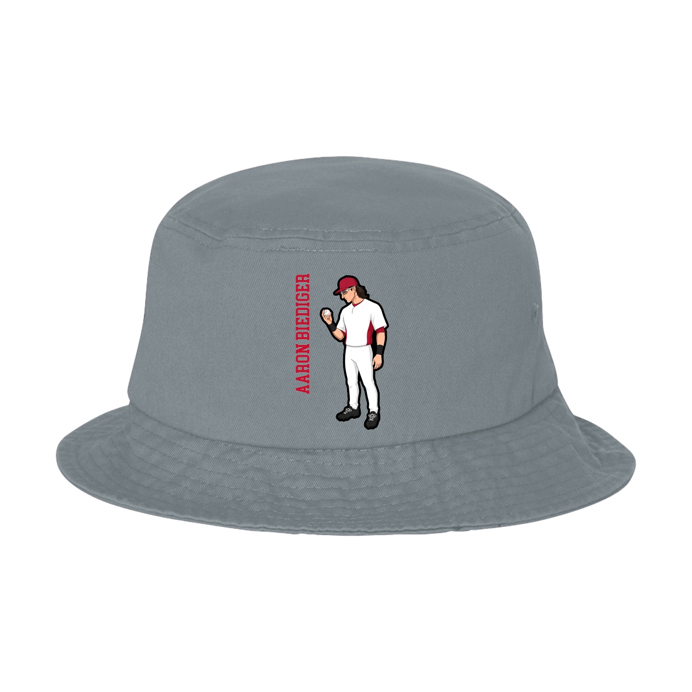 Bucket Cap — Name Vertical in Grey