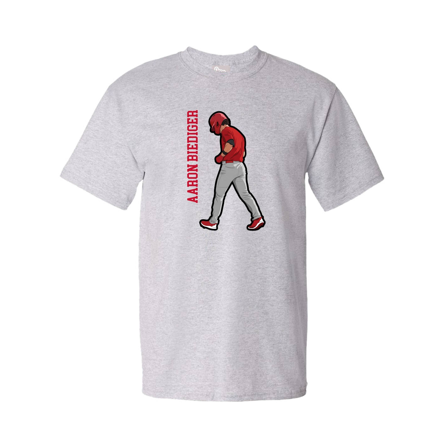 Youth Tee — Name Vertical in Grey