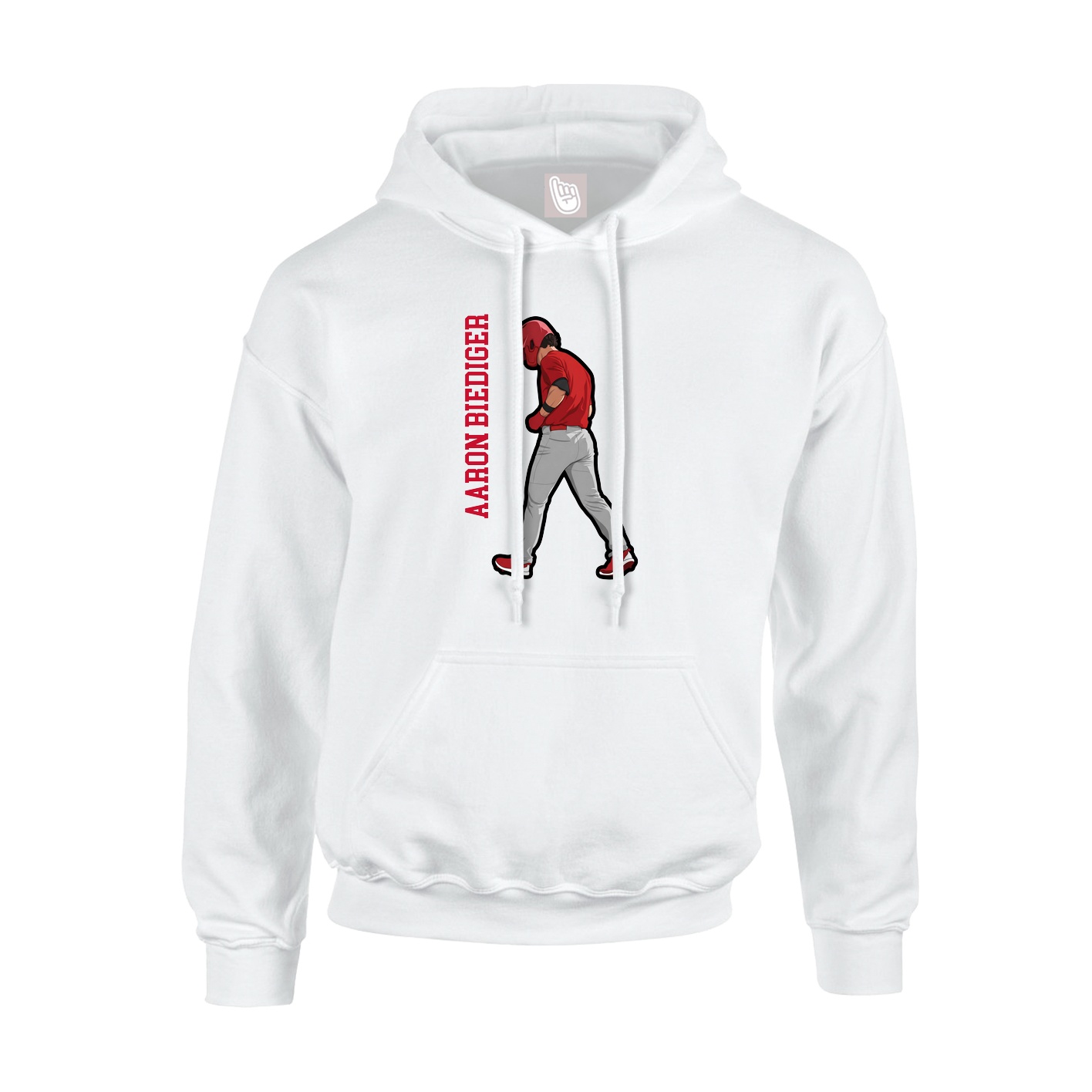 Youth Hoodie — Name Vertical in White