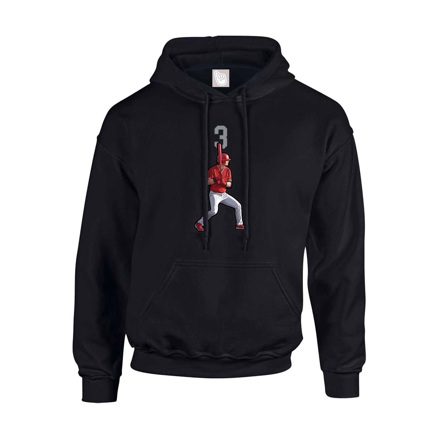Youth Hoodie — Number Top in Black