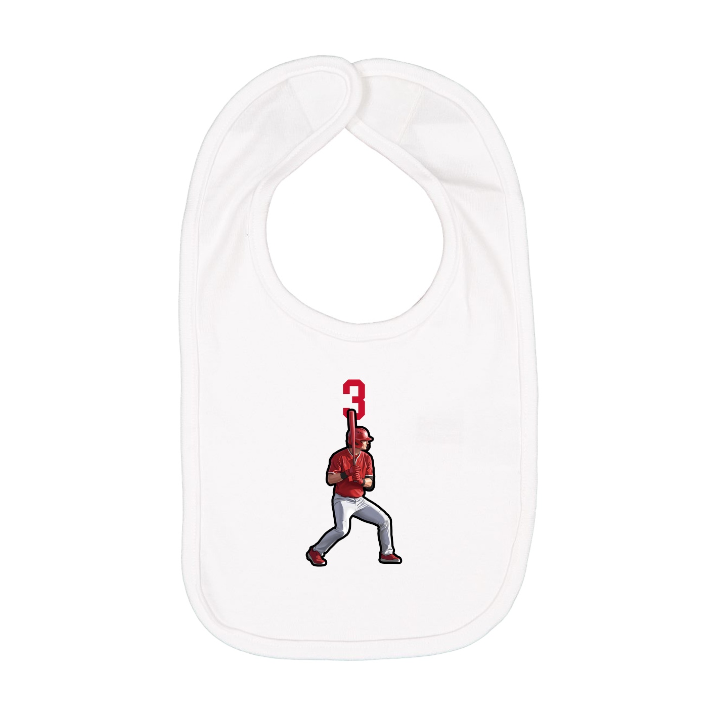 Infant Bib — Number Top in White