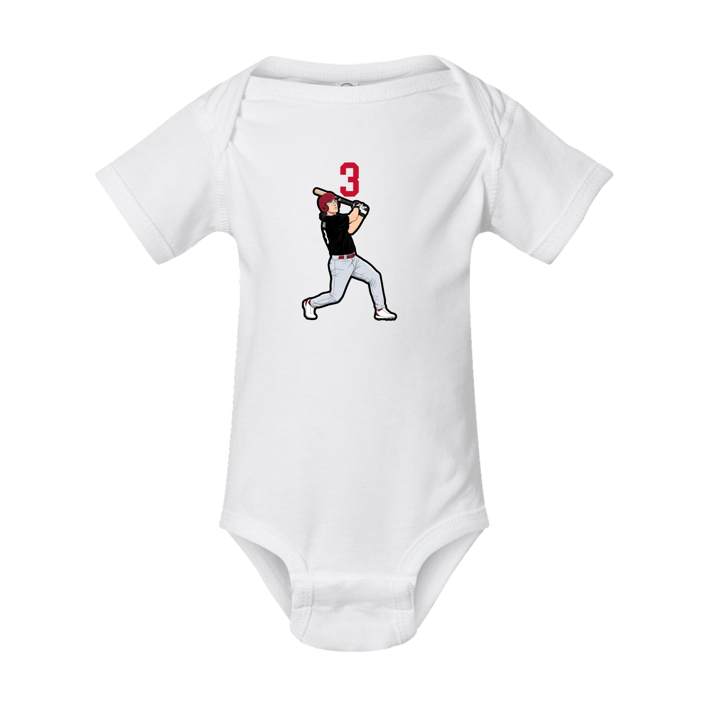 Baby Onesie — Number Top in White
