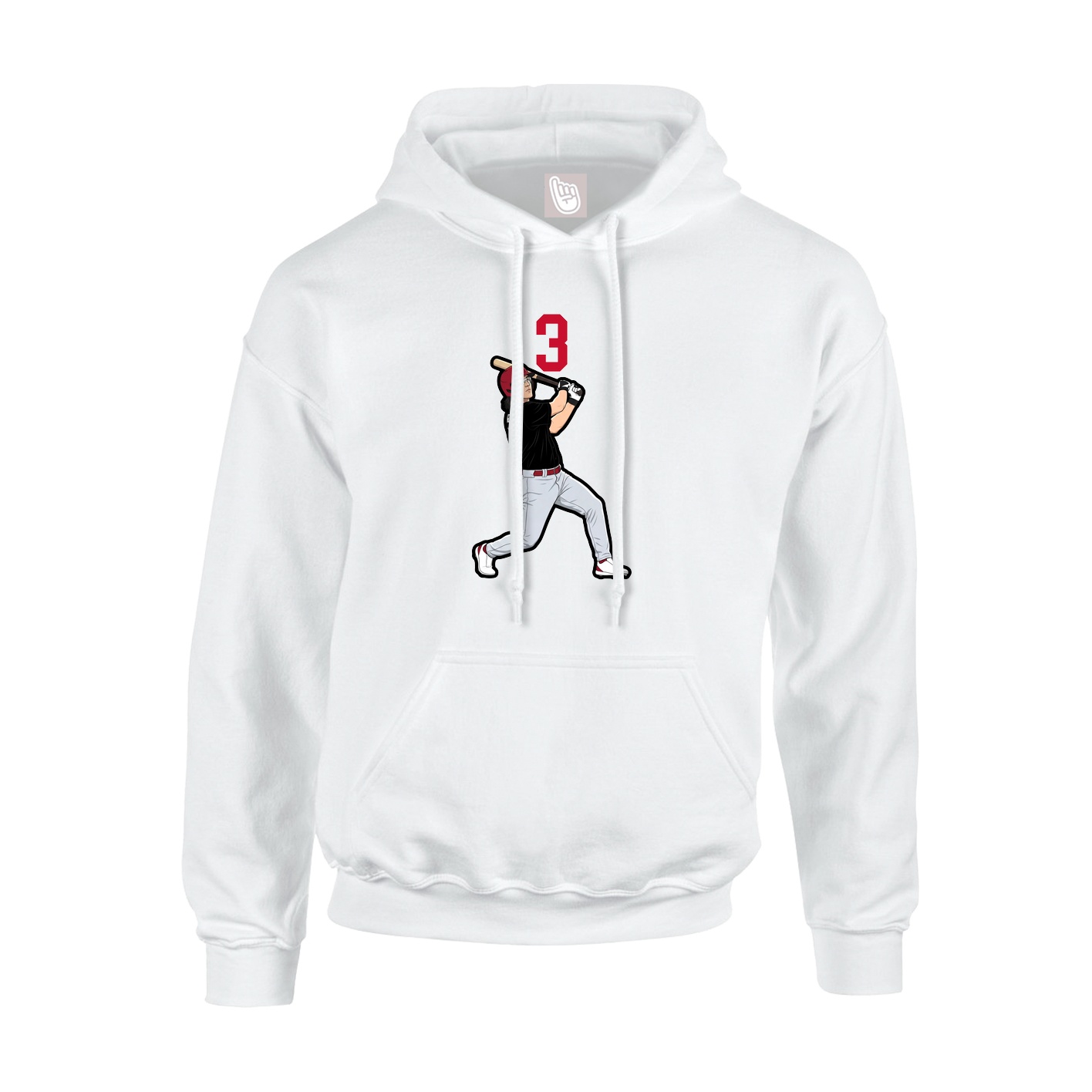 Hoodie — Number Top in White