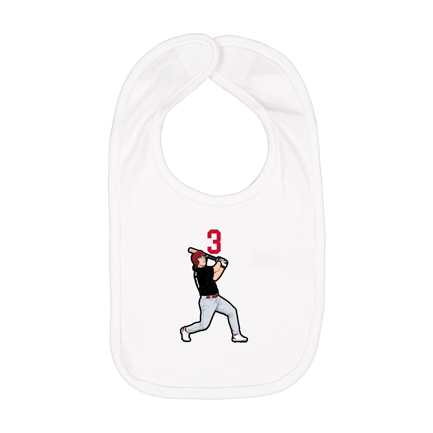 Infant Bib — Number Top in White