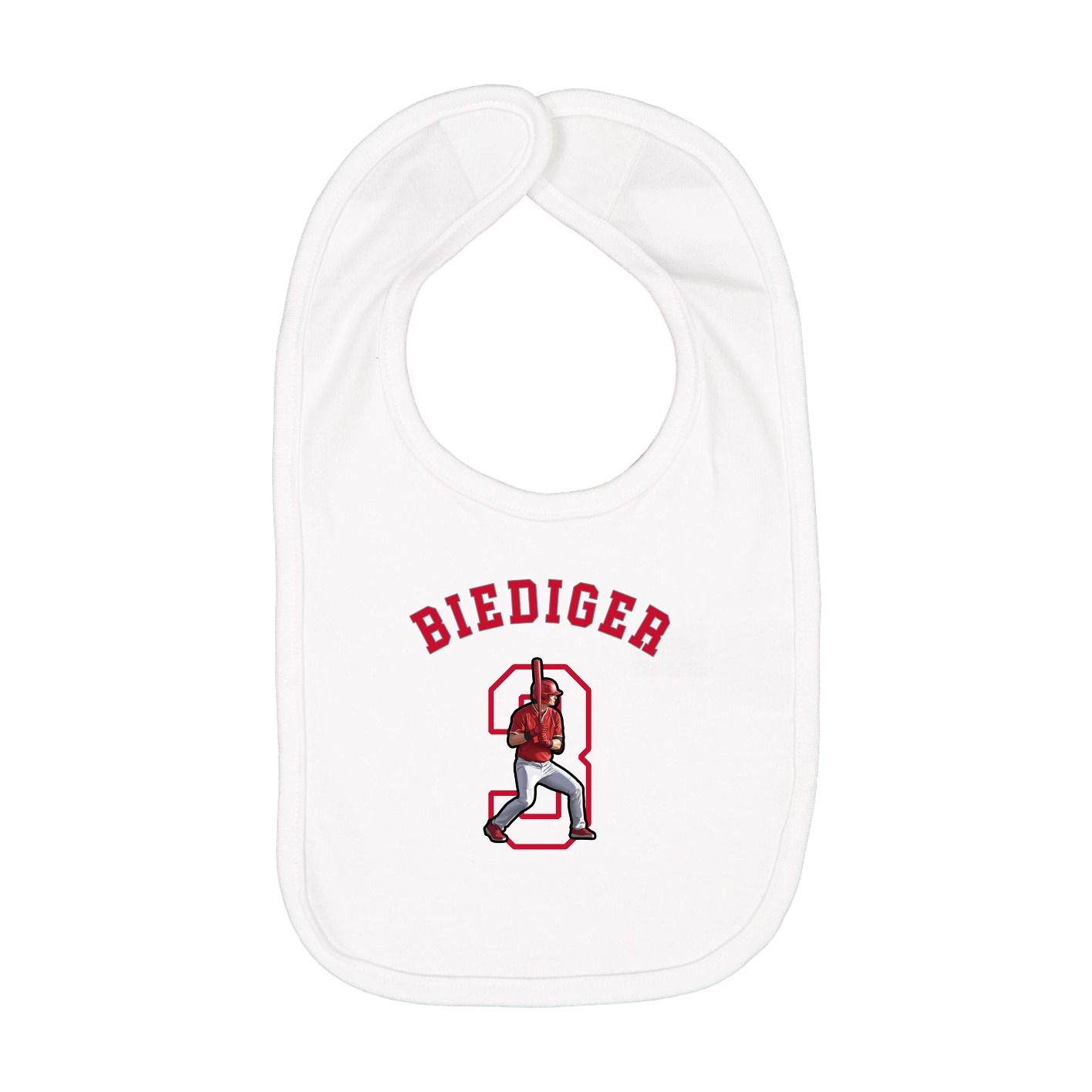 Infant Bib — Shirsey Arch in White