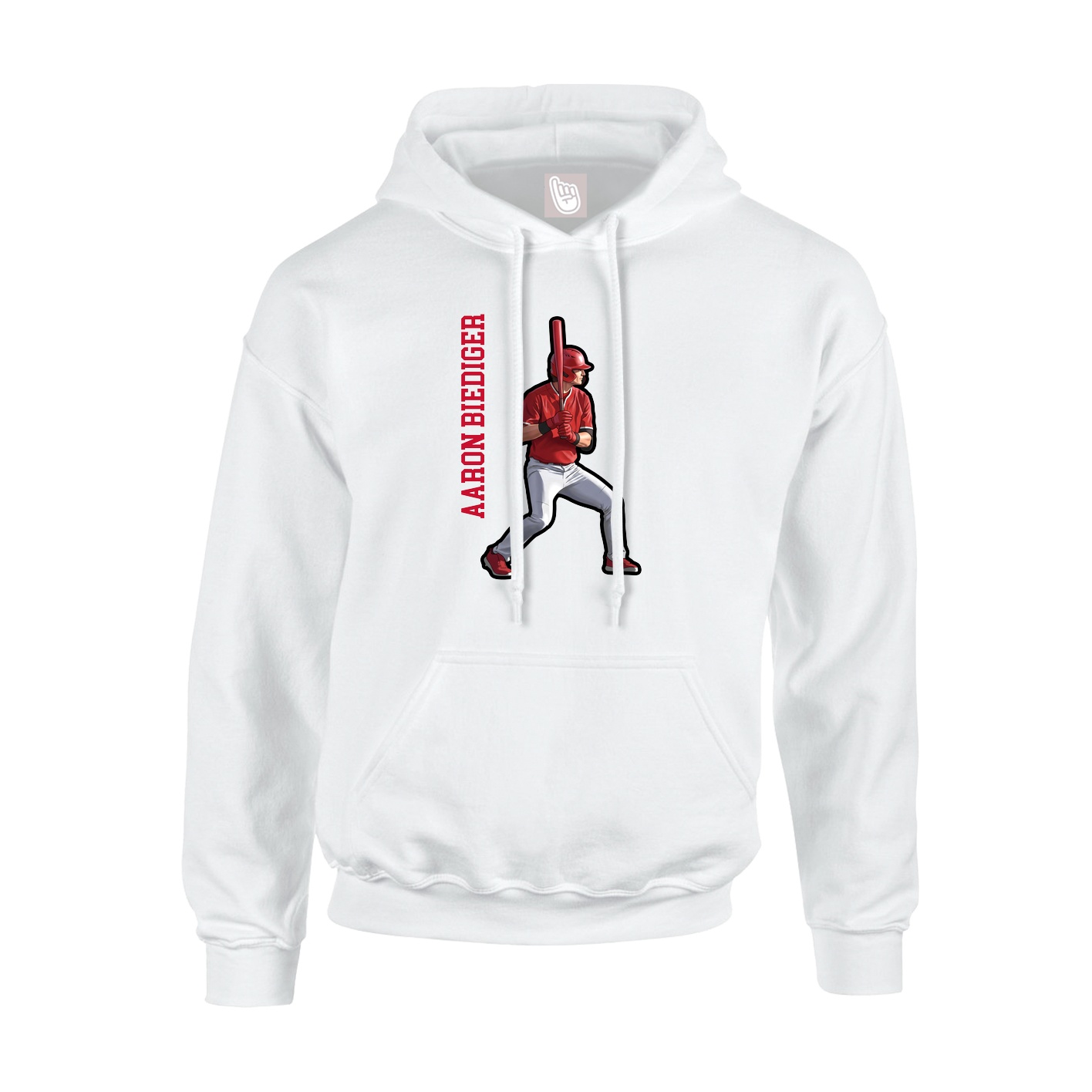 Youth Hoodie — Name Vertical in White