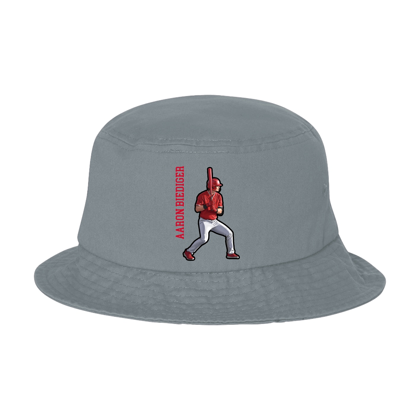 Bucket Cap — Name Vertical in Grey