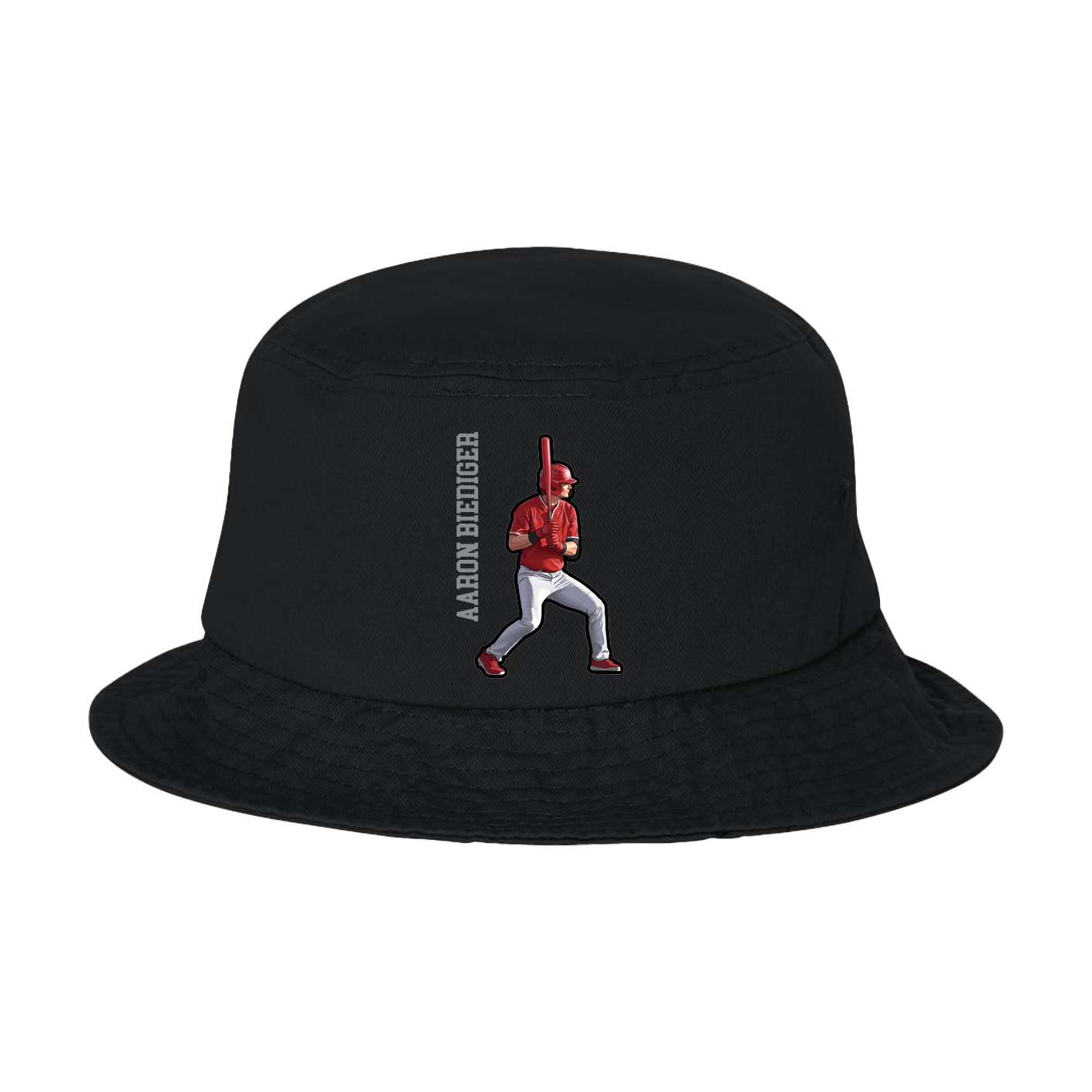 Bucket Cap — Name Vertical in Black