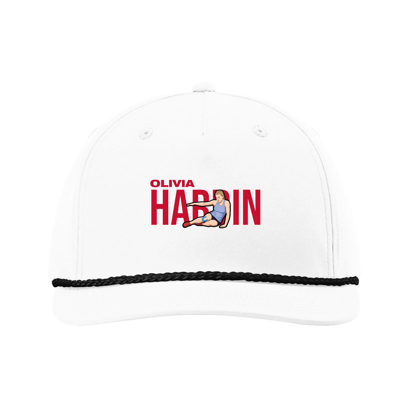 Five-Panel Classic Rope Cap — Player Name in White