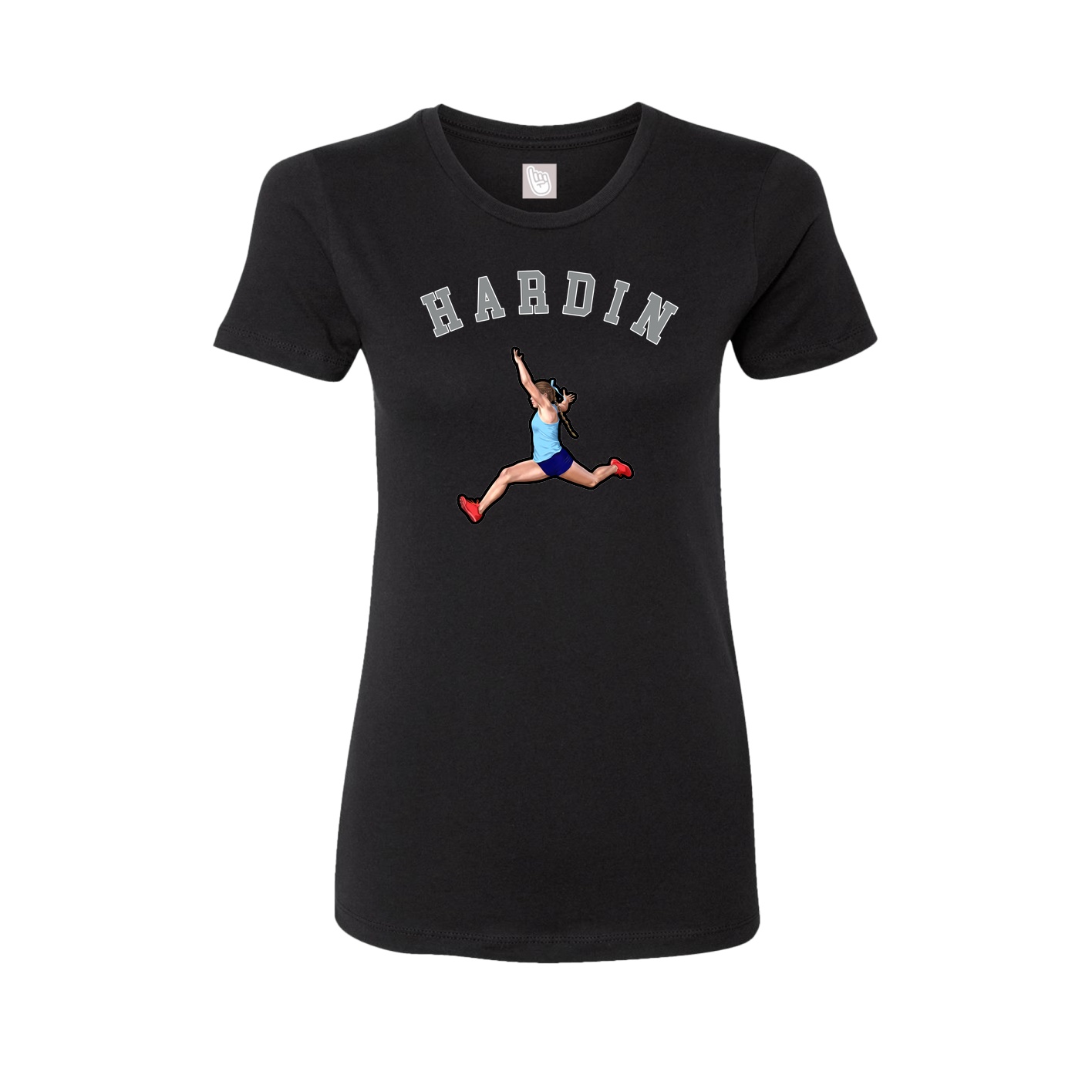 Fitted Women's Tee — Shirsey Arch in Black