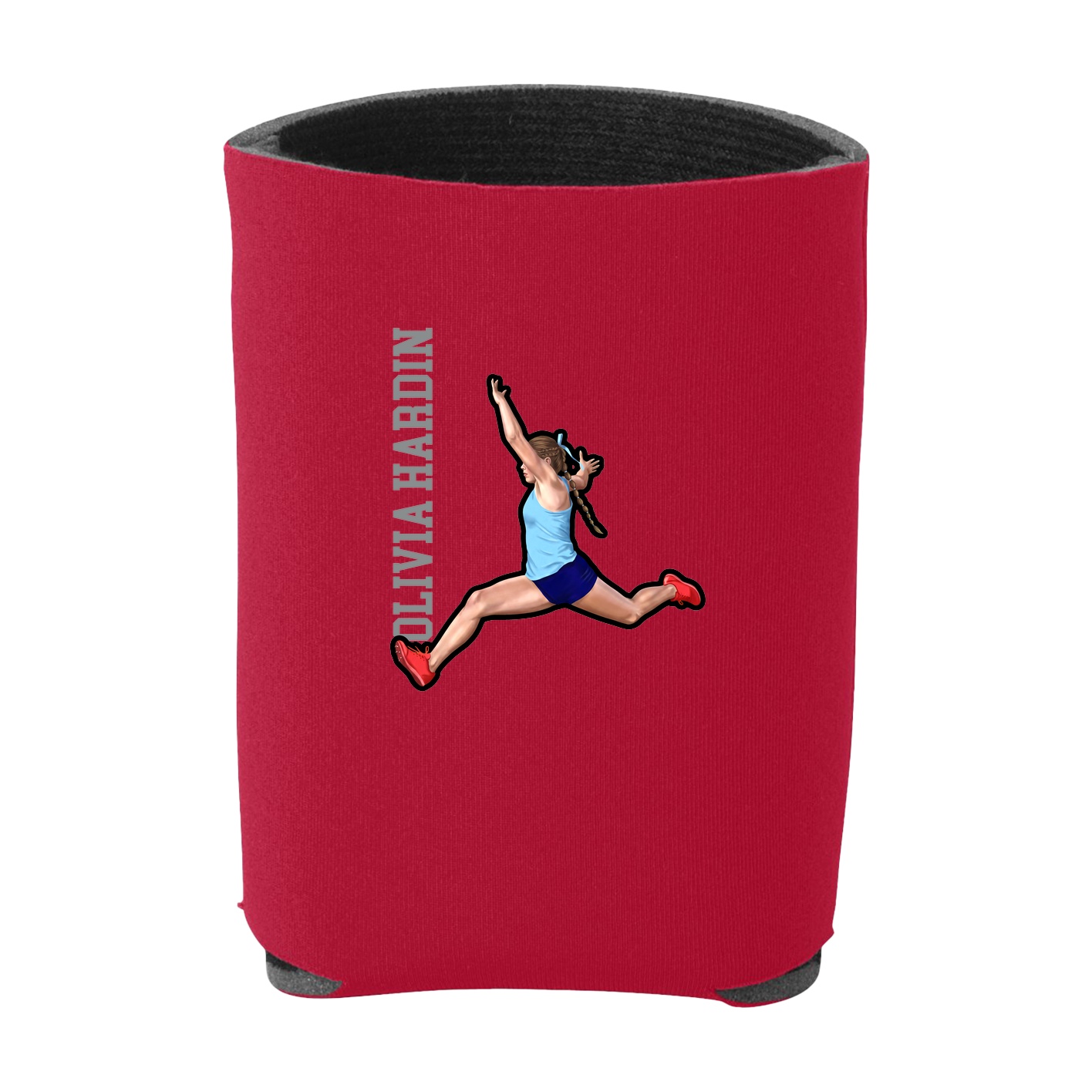 Can Holder — Name Vertical in Red