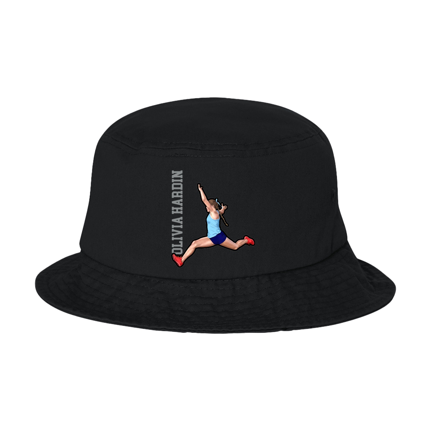 Bucket Cap — Name Vertical in Black