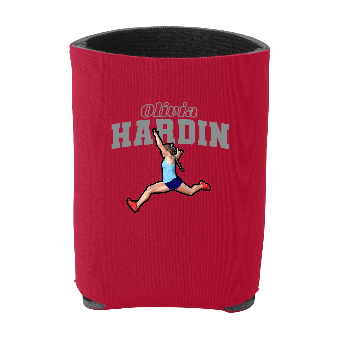 Can Holder — Name Arch in Red