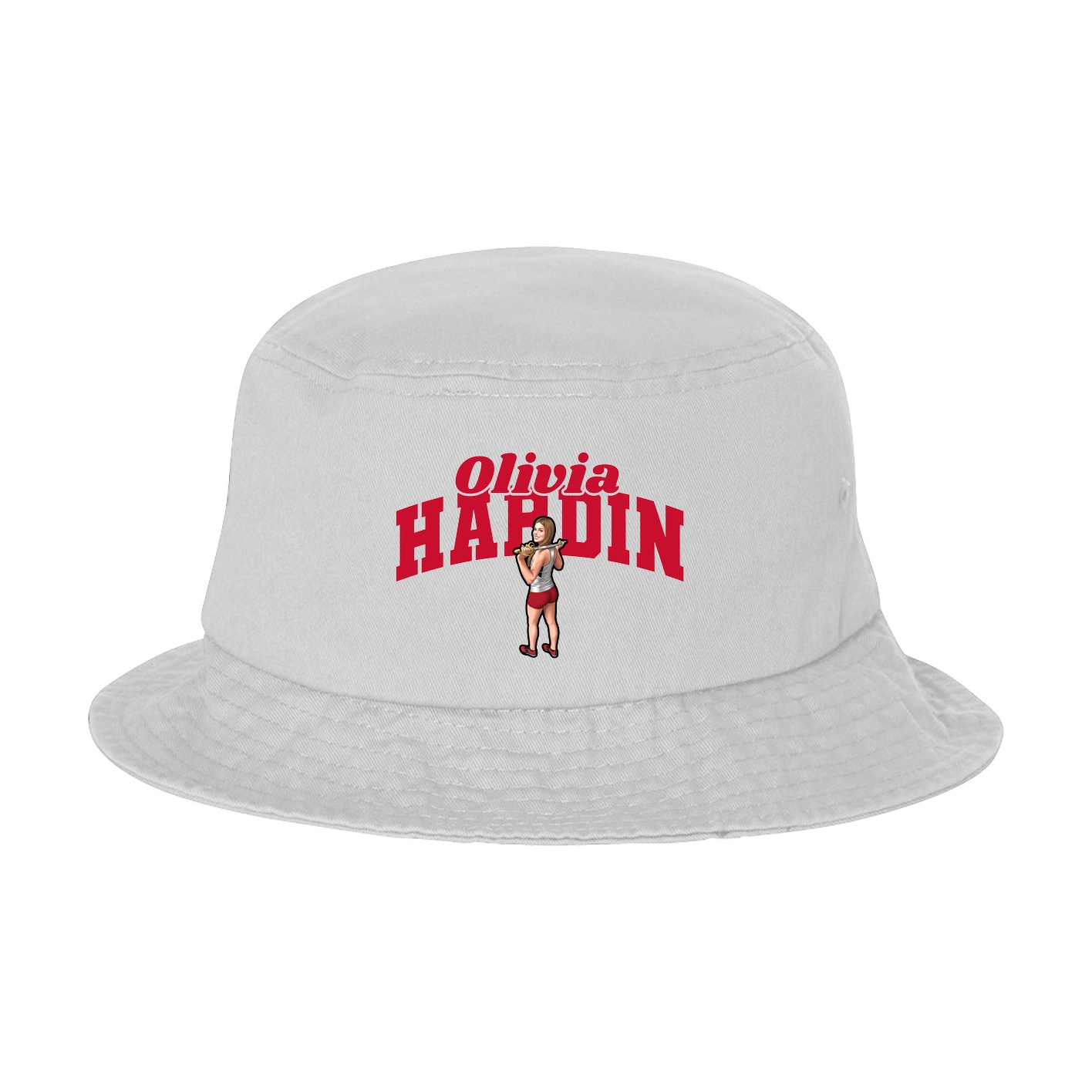 Bucket Cap — Signature Arch in White