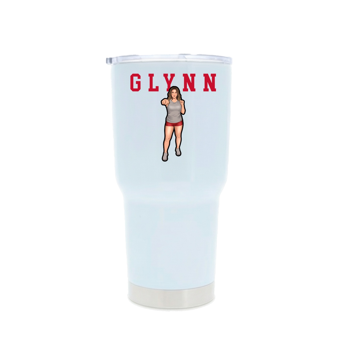 30oz Stainless Steel Tumbler — Shirsey in White