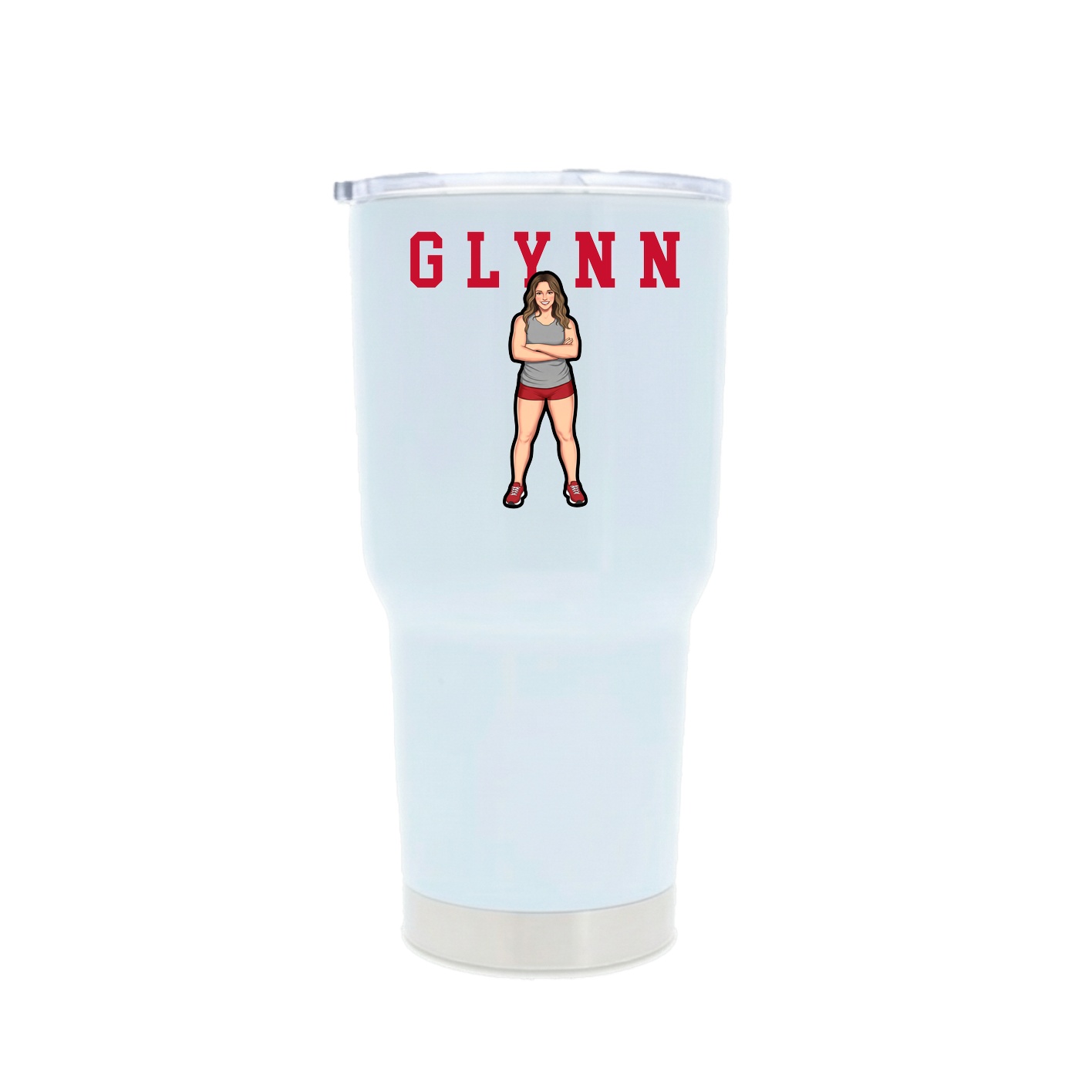 30oz Stainless Steel Tumbler — Shirsey in White