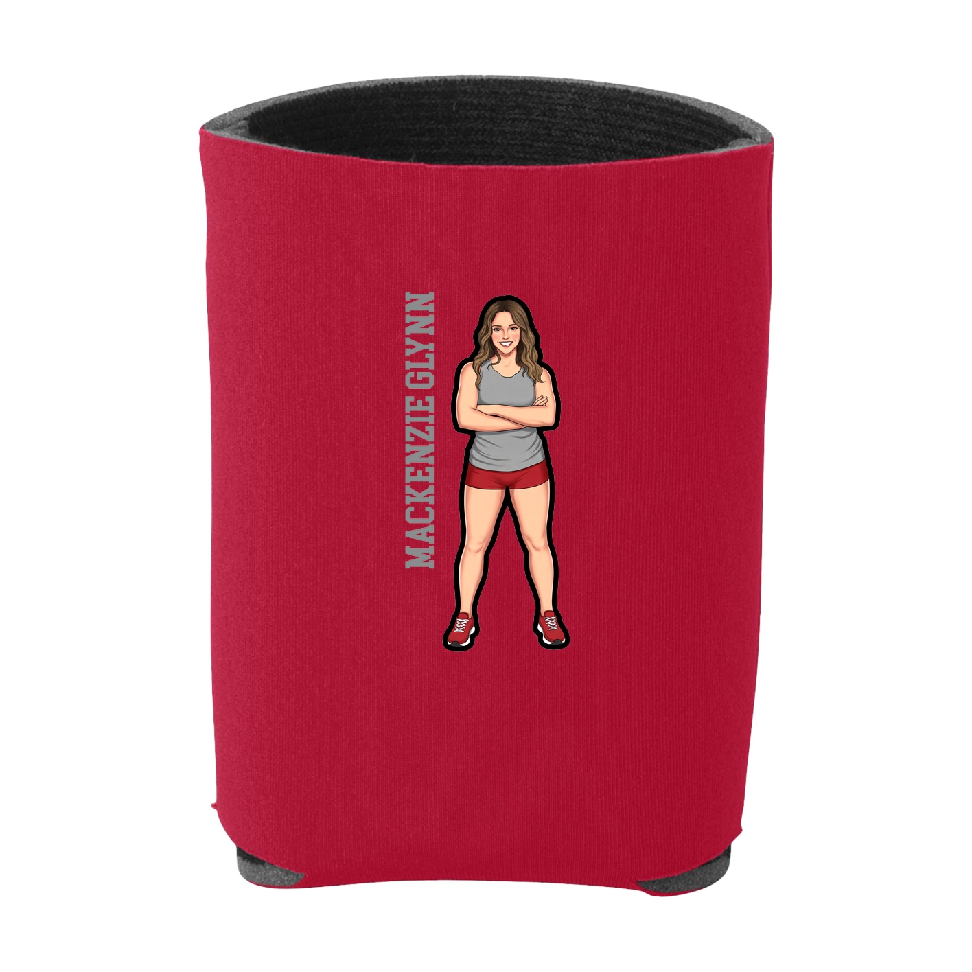 Can Holder — Name Vertical in Red
