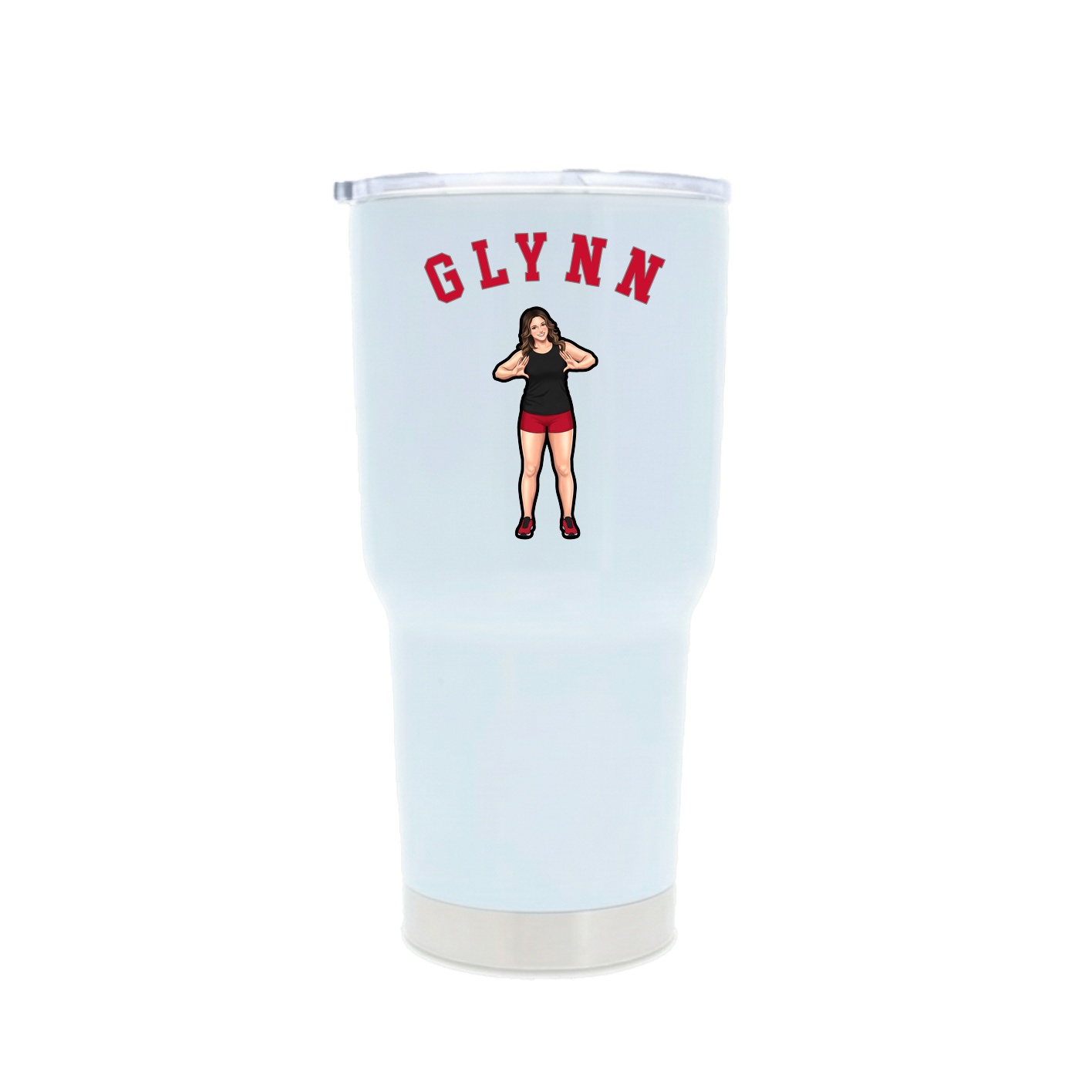 30oz Stainless Steel Tumbler — Shirsey Arch in White