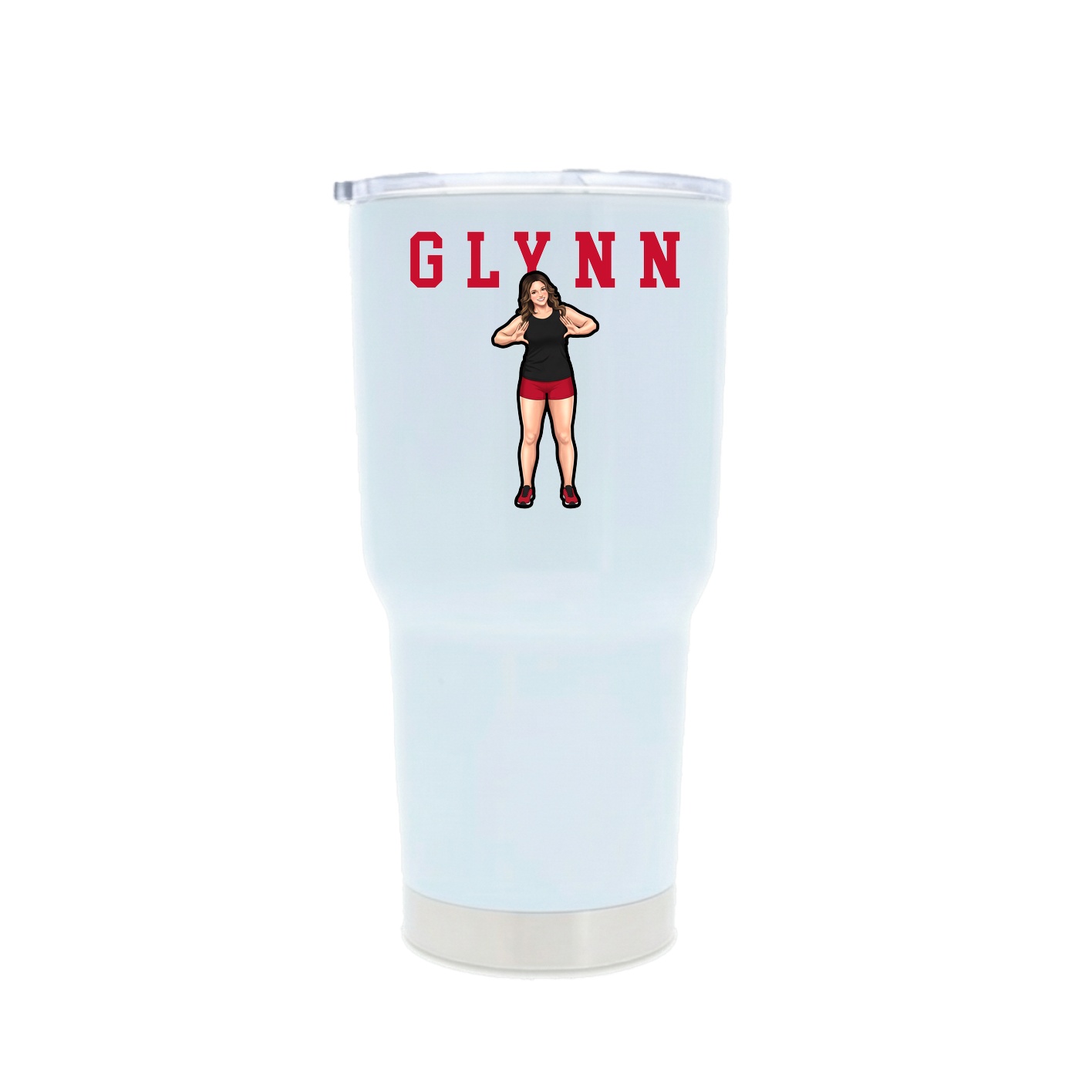 30oz Stainless Steel Tumbler — Shirsey in White