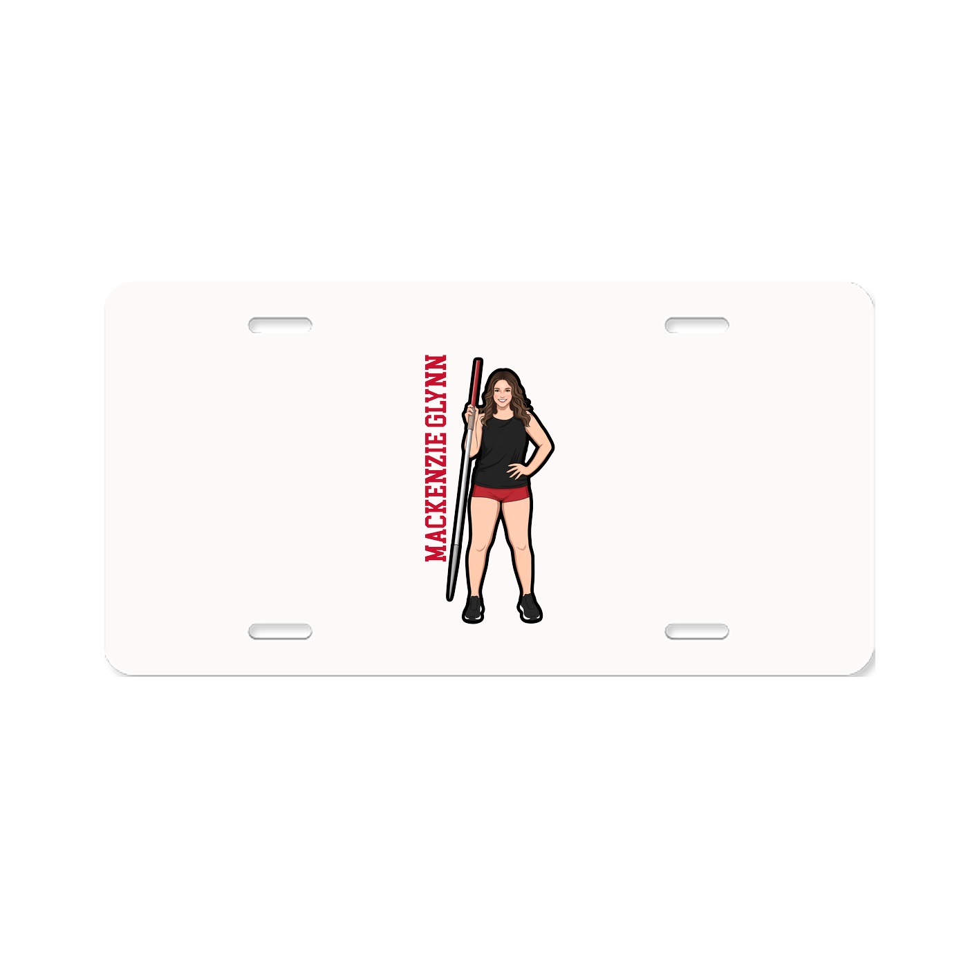 License Plate — Name Vertical in Classic