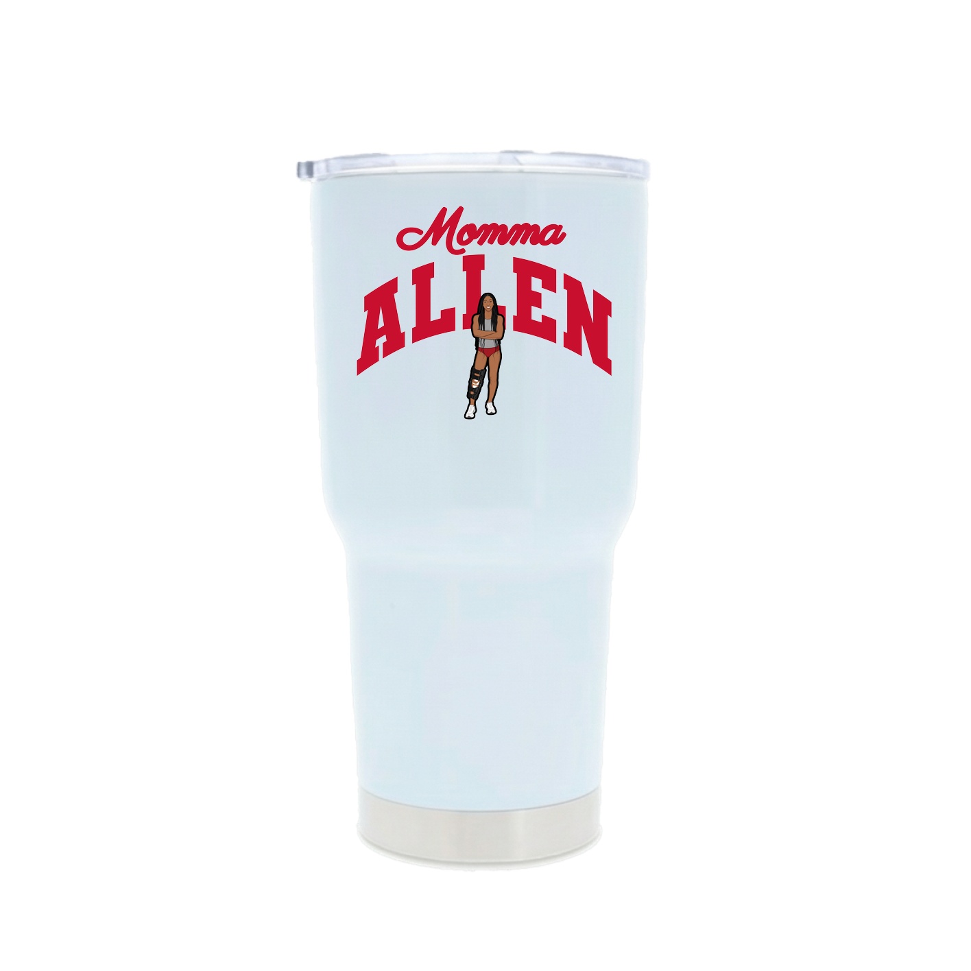 30oz Stainless Steel Tumbler — Mothers Day Arch in White