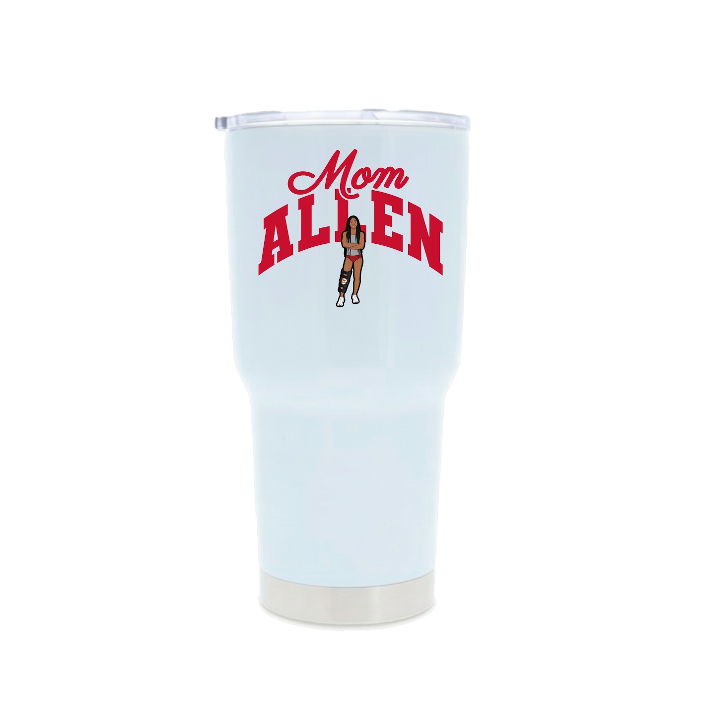 30oz Stainless Steel Tumbler — Mothers Day Arch in White