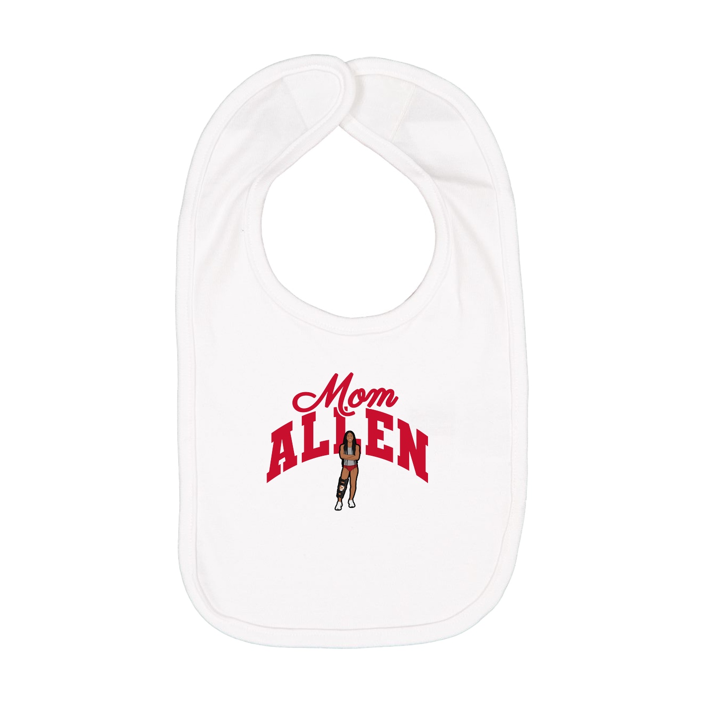 Infant Bib — Mothers Day Arch in White