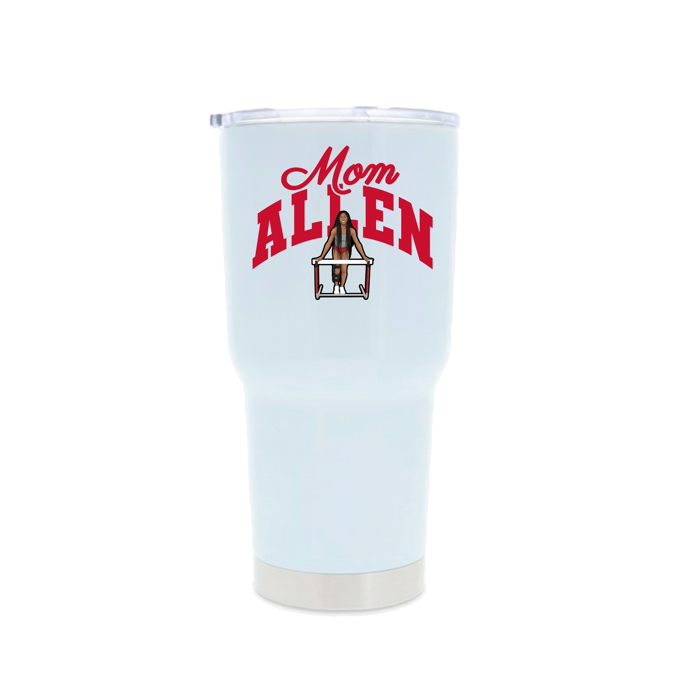 30oz Stainless Steel Tumbler — Mothers Day Arch in White