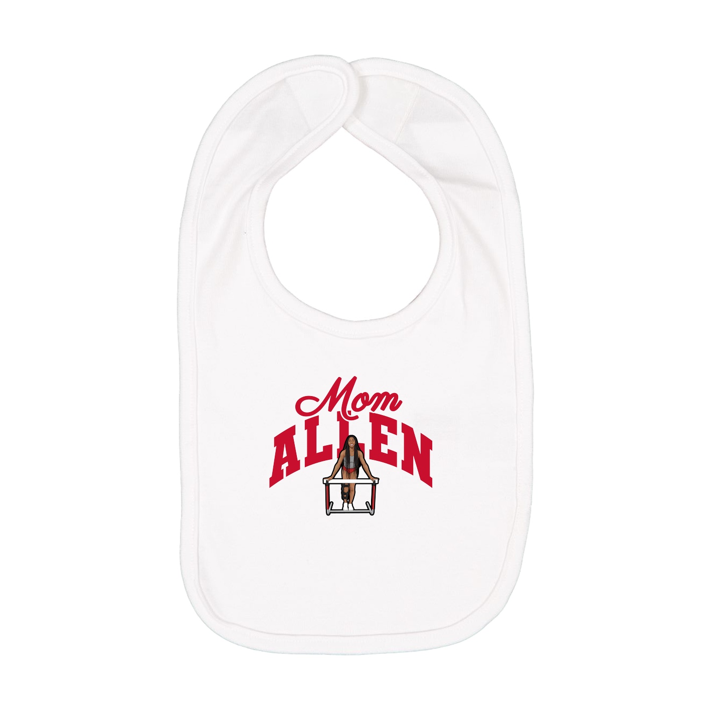 Infant Bib — Mothers Day Arch in White