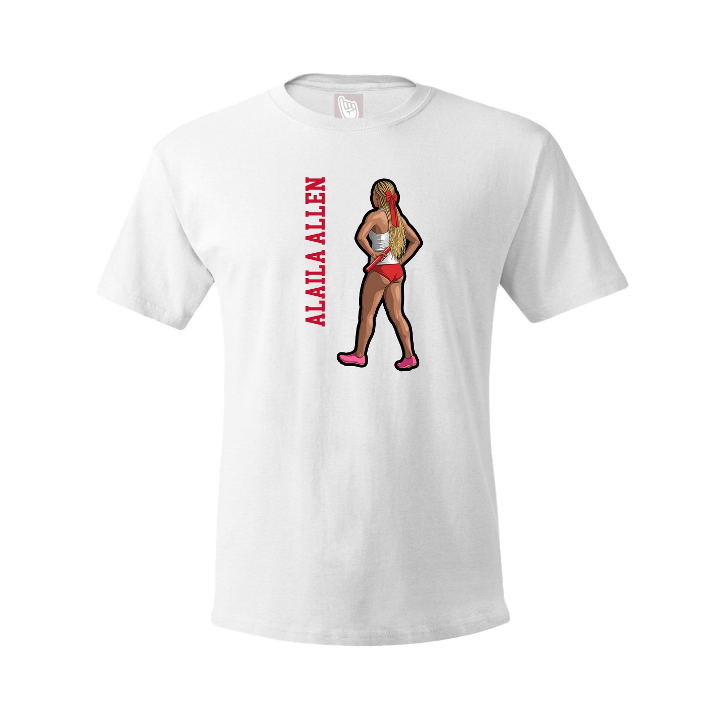 Youth Tee — Name Vertical in White