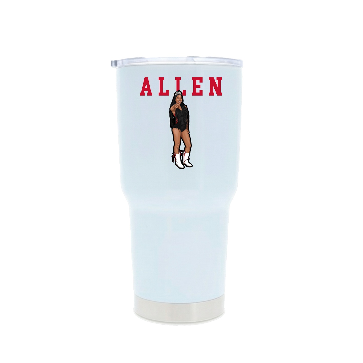 30oz Stainless Steel Tumbler — Shirsey in White