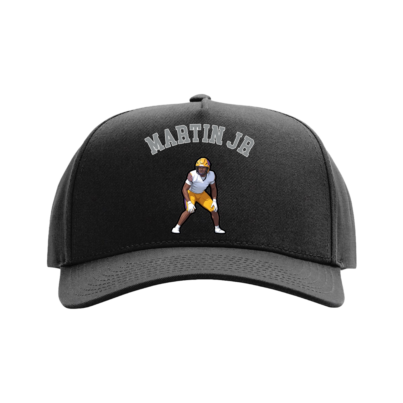 Full Fabric Five-Panel Champ Cap — Shirsey Arch in Black