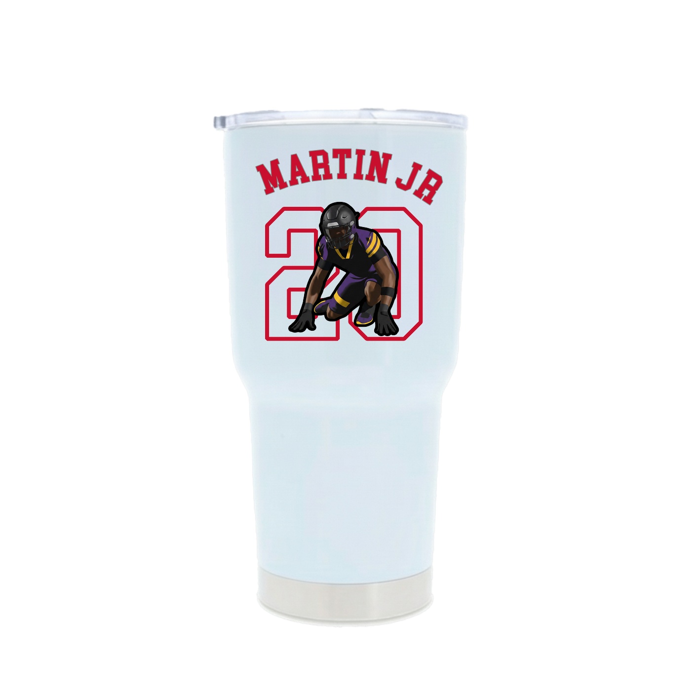 30oz Stainless Steel Tumbler — Shirsey Arch in White