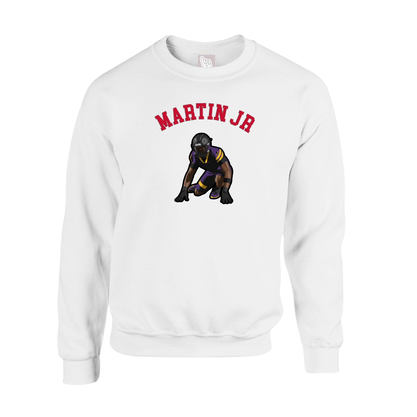 Fleece Crew — Shirsey Arch in White