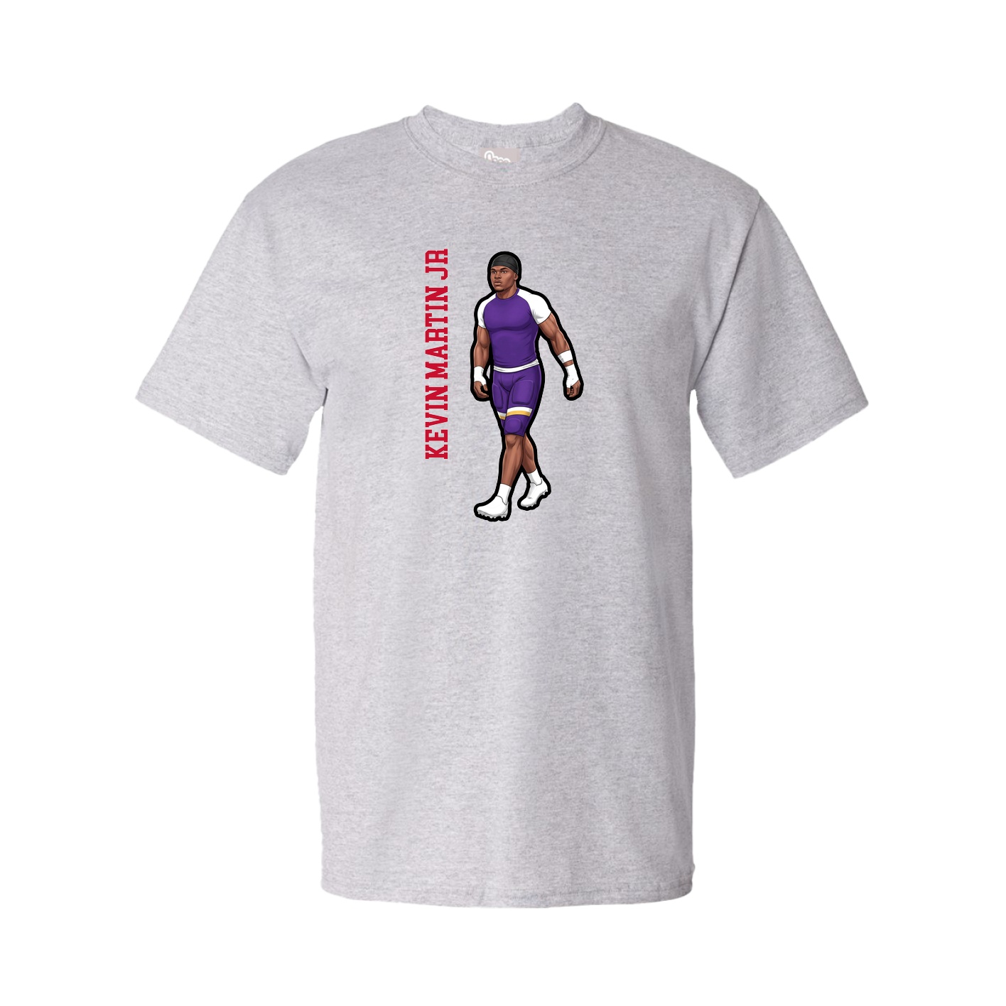 Tee — Name Vertical in Grey