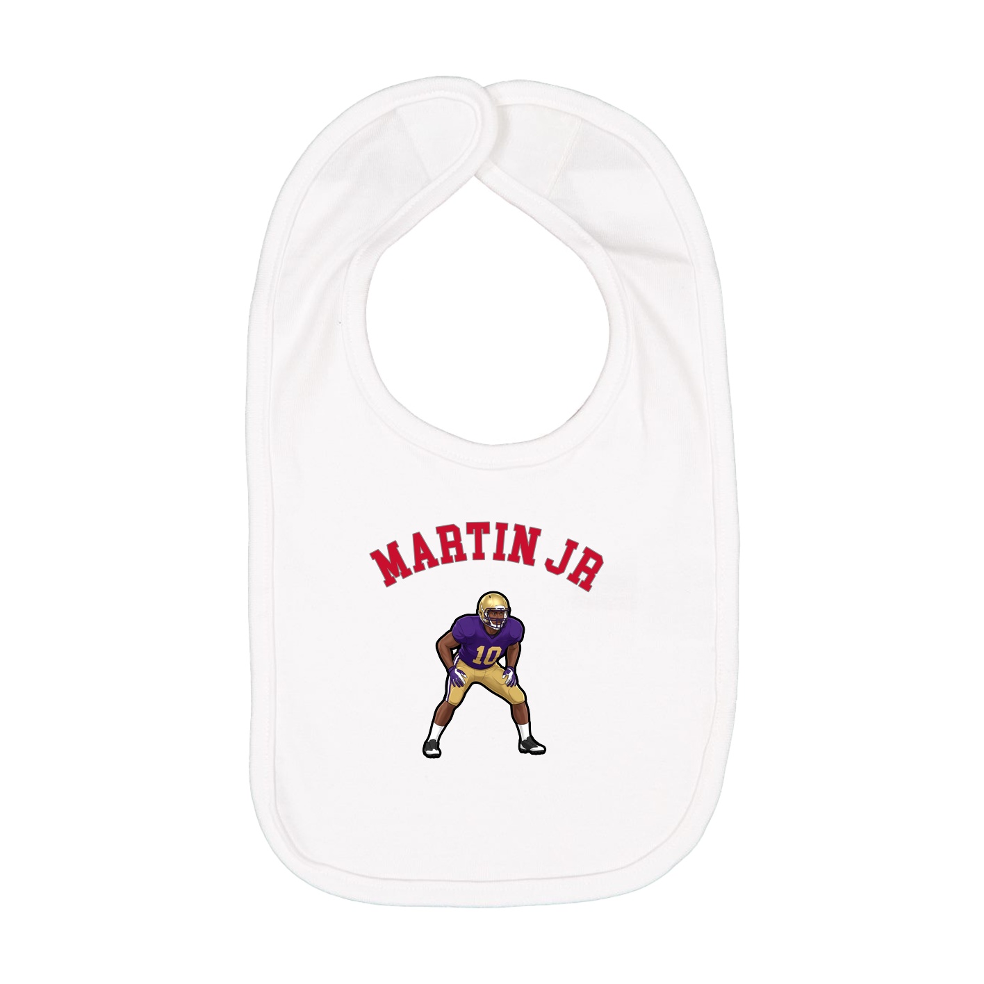 Infant Bib — Shirsey Arch in White
