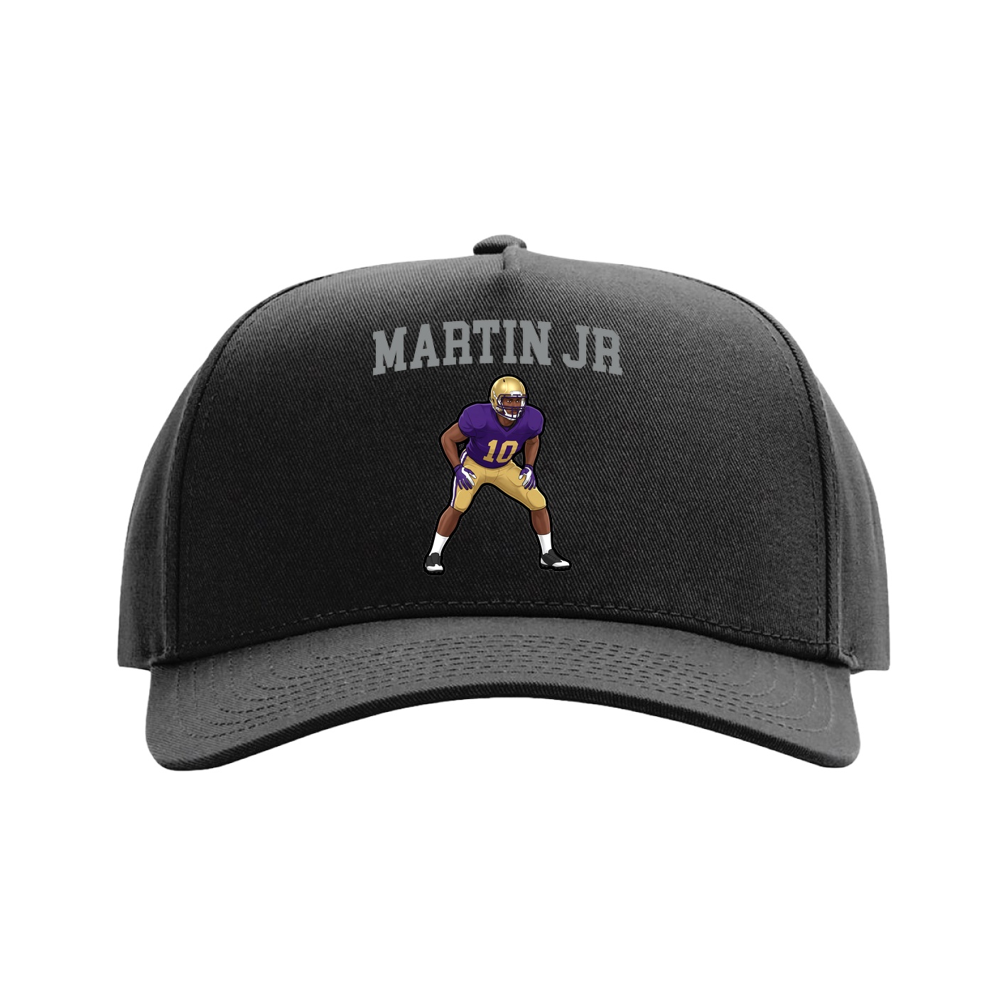 Full Fabric Five-Panel Champ Cap — Shirsey in Black