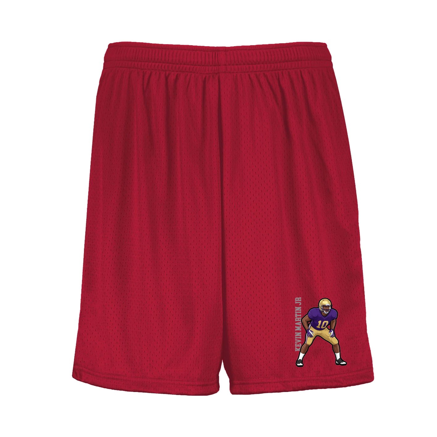 Shorts — Name Vertical in Red