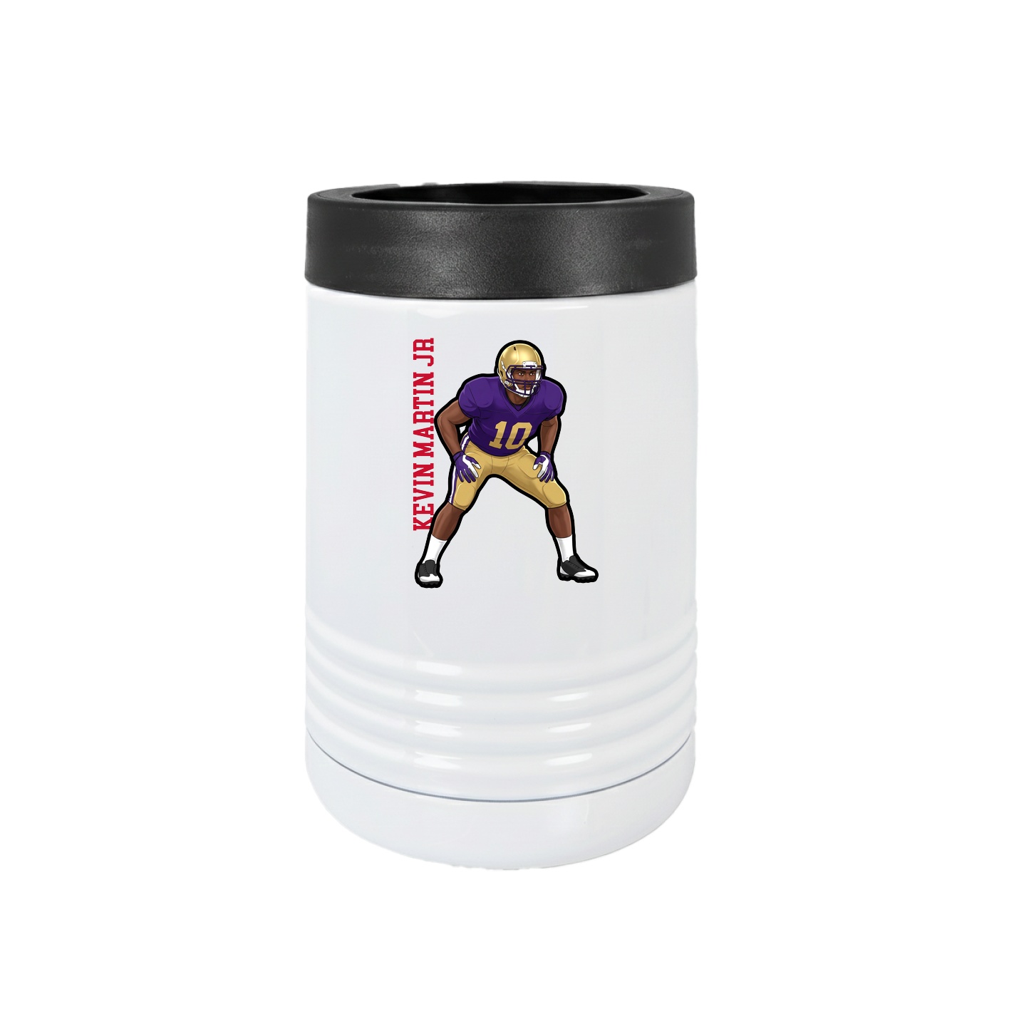 Beverage Holder — Name Vertical in White