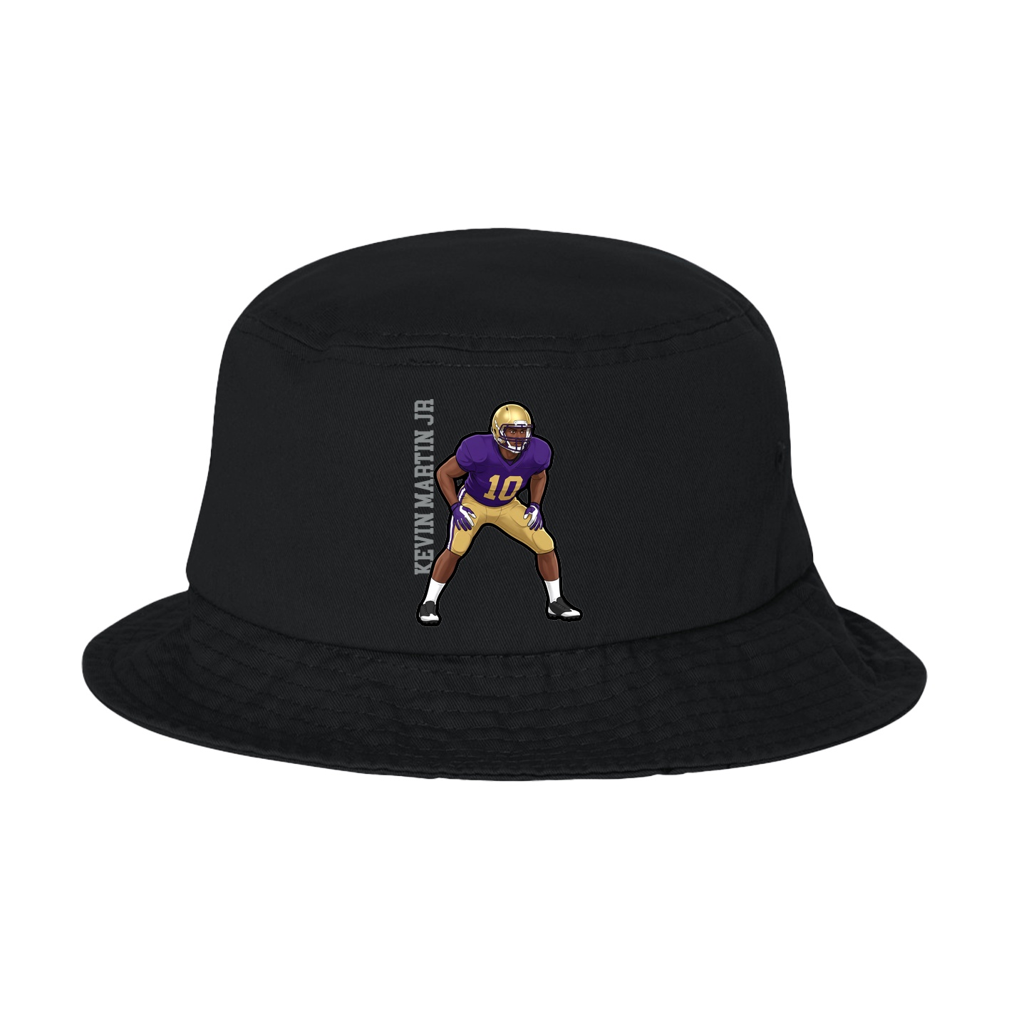 Bucket Cap — Name Vertical in Black