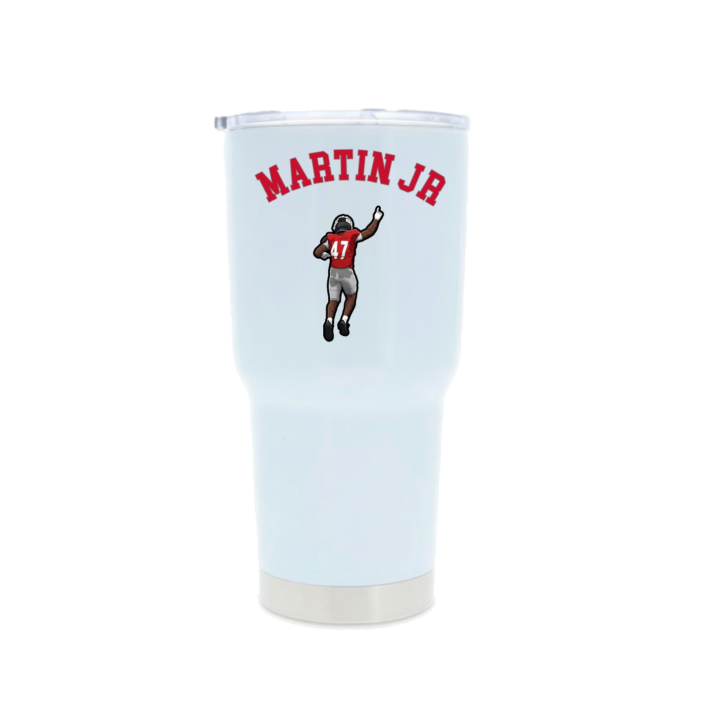 30oz Stainless Steel Tumbler — Shirsey Arch in White