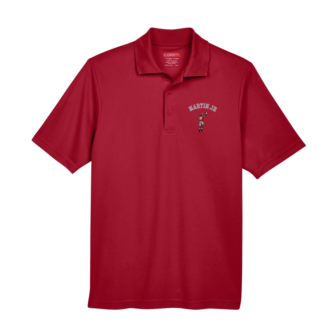 Performance Polo — Shirsey Arch in Red