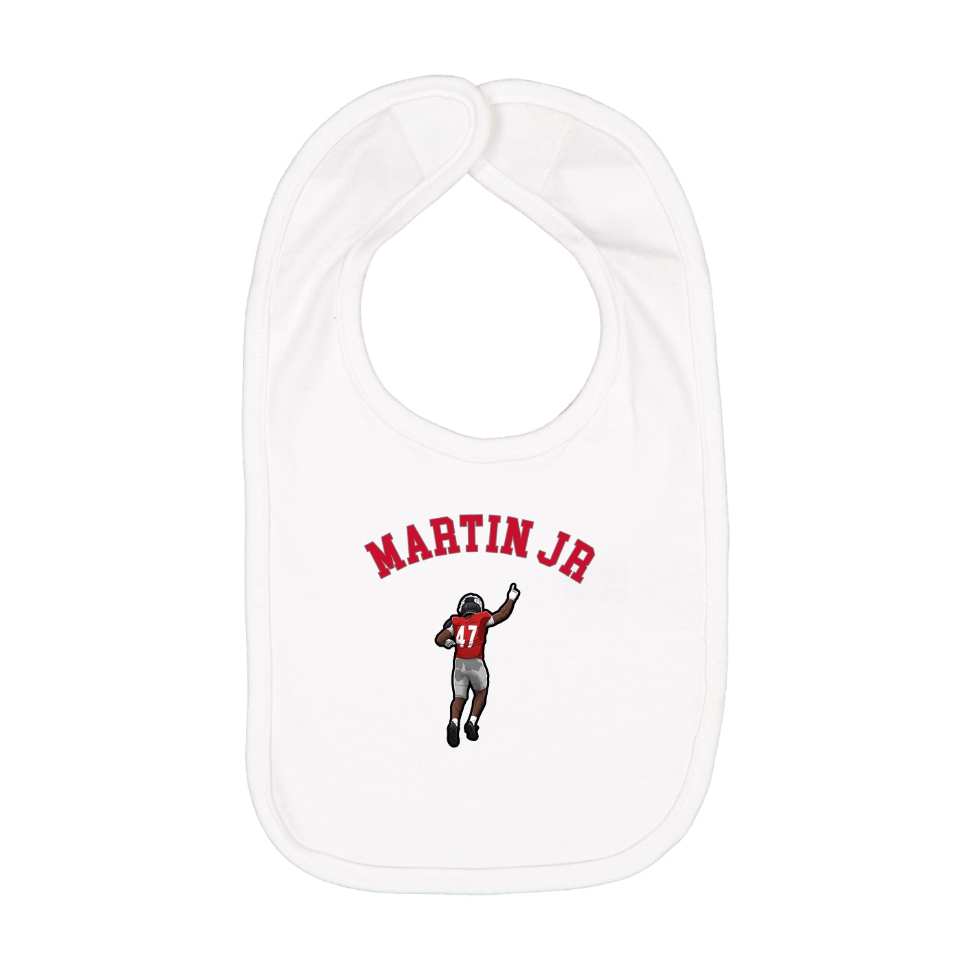 Infant Bib — Shirsey Arch in White