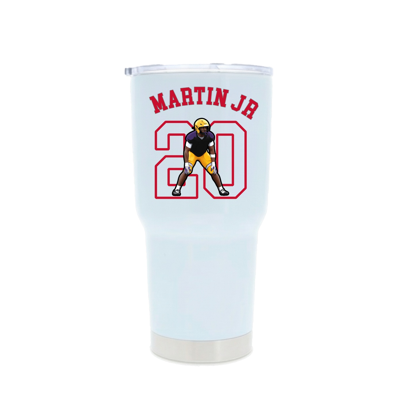 30oz Stainless Steel Tumbler — Shirsey Arch in White