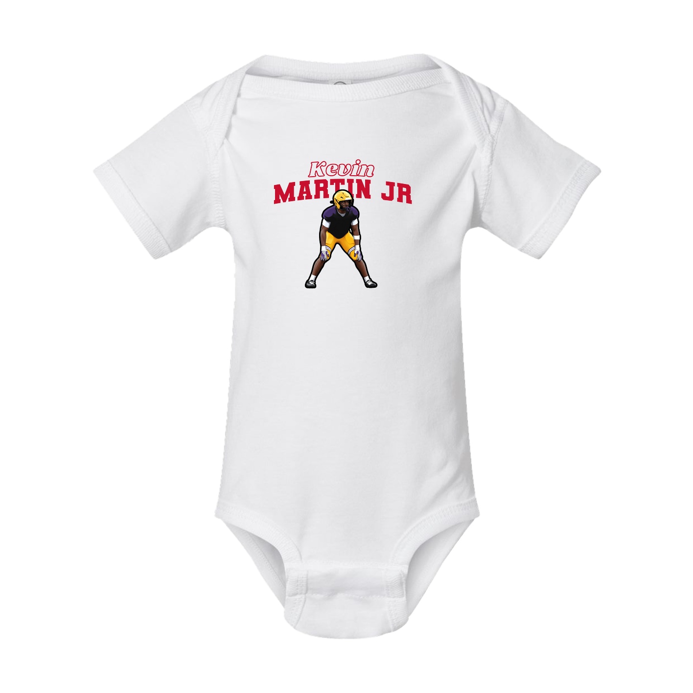 Baby Onesie — Name Arch in White