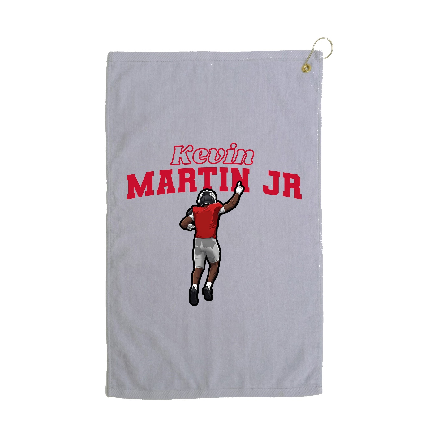 Golf Towel — Name Arch in Grey