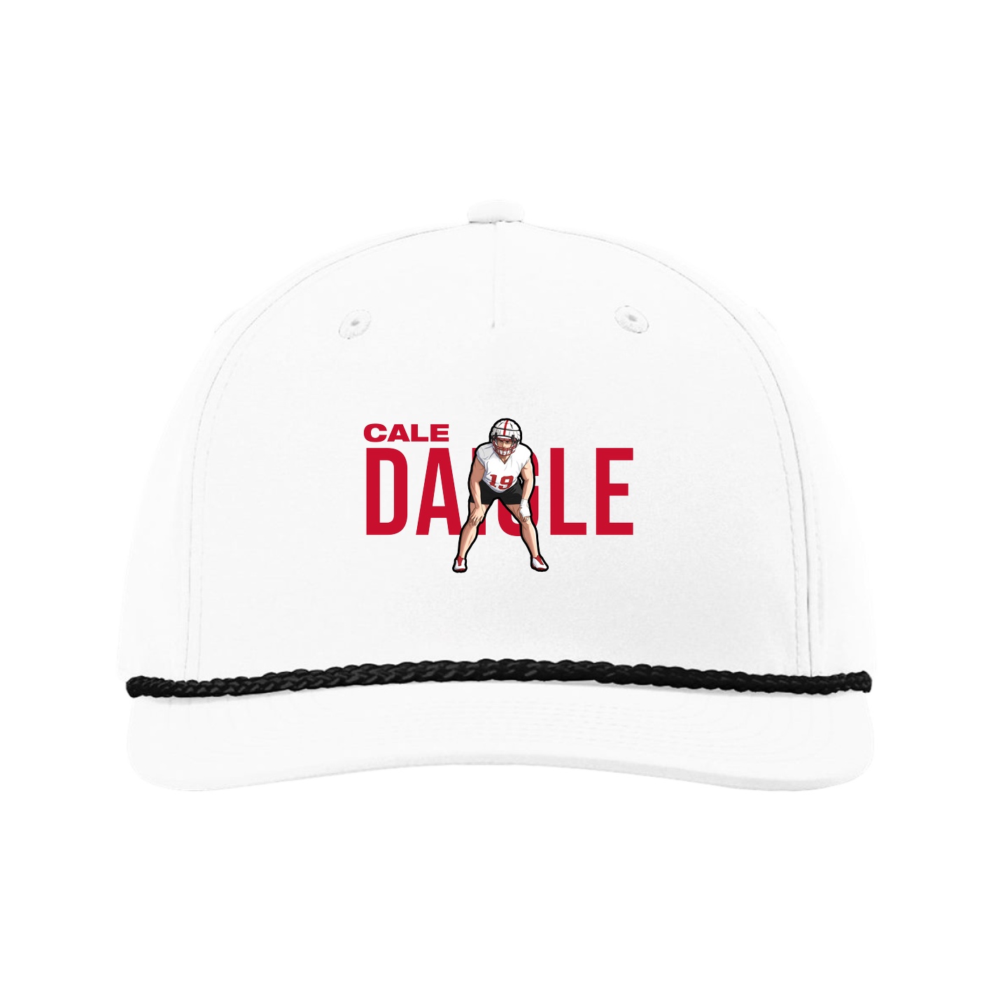 Five-Panel Classic Rope Cap — Player Name in White